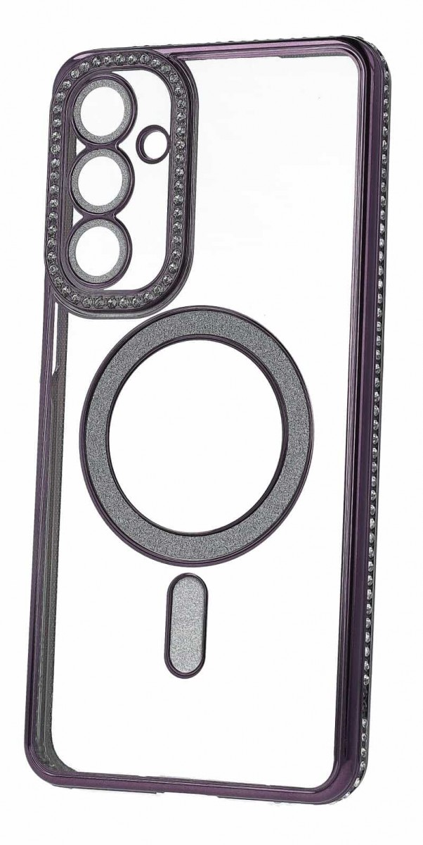 Zadní kryt Bling Magsafe pro Samsung Galaxy A16 5G fialový