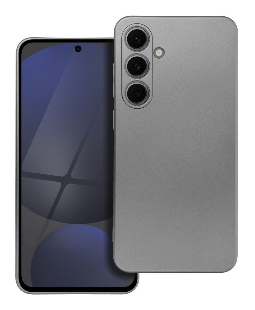 Levně Kryt TopQ Metallic Samsung S24 FE šedý 134122 (pouzdro neboli obal na mobil Samsung S24 FE)