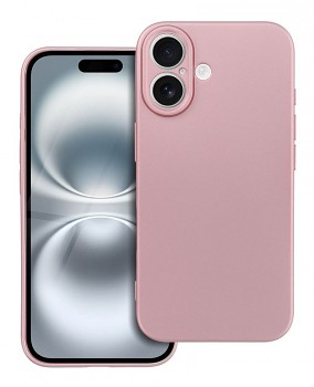 Zadní kryt Metallic na iPhone 16 růžový
