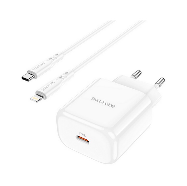 Rychlonabíječka Borofone BN3 pro iPhone 20W bílá
