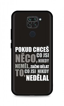 Zadní silikonový kryt DARK na Xiaomi Redmi Note 9 Moto