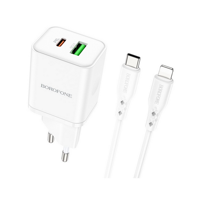 Rychlonabíječka Borofone BN7 pro iPhone 20W bílá