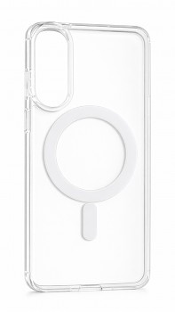 Zadní pevný kryt Clear Magnetic na Samsung S25 Edge průhledný