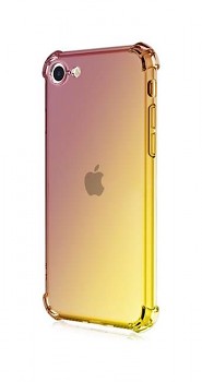 Zadní silikonový kryt na iPhone SE 2022 Shock duhový purpurovo-žlutý