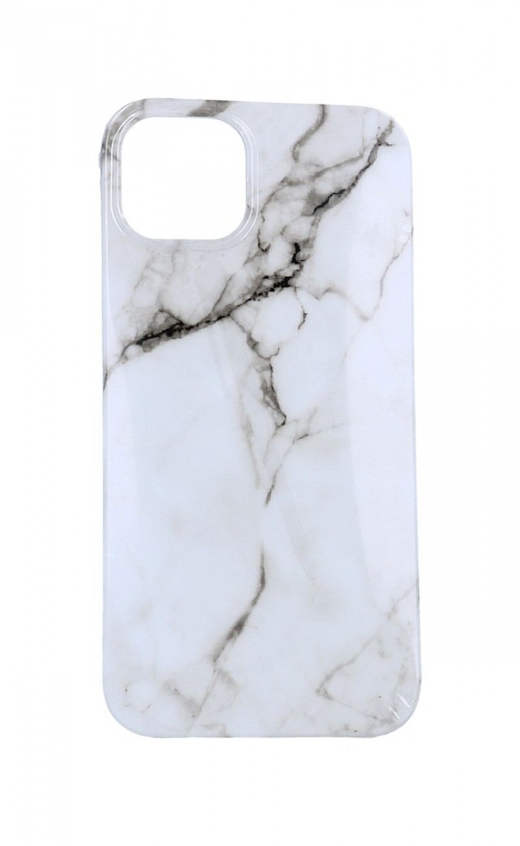 Levně Kryt TopQ iPhone 13 Mramor bílý 84174 (pouzdro neboli obal na mobil iPhone 13)