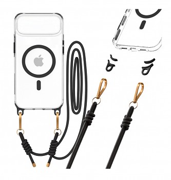 Zadní kryt Tel Protect Strap Clear pro iPhone Air black