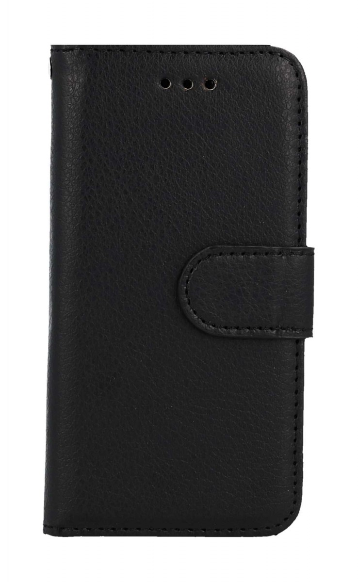 Knížkové pouzdro na iPhone 5 - 5S - SE černé s přezkou