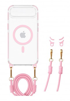 Zadní kryt Tel Protect Strap Clear pro iPhone Air pink