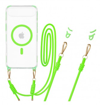 Zadní kryt Tel Protect Strap Clear pro iPhone Air green