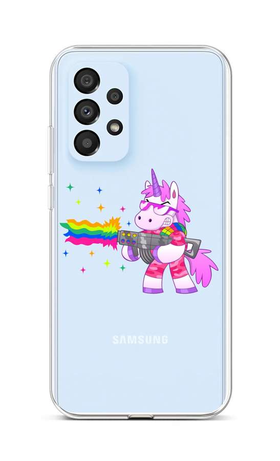 Levně Kryt TopQ Samsung A33 5G silikon Rainbow Gun 74193 (pouzdro neboli obal na mobil Samsung A33 5G)