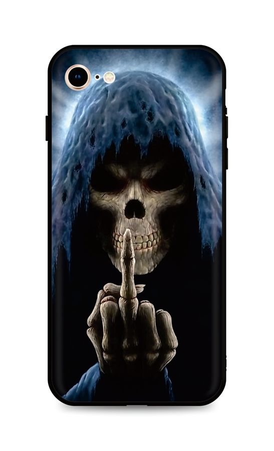 Zadní silikonový kryt DARK na iPhone SE 2022 Fuck Off
