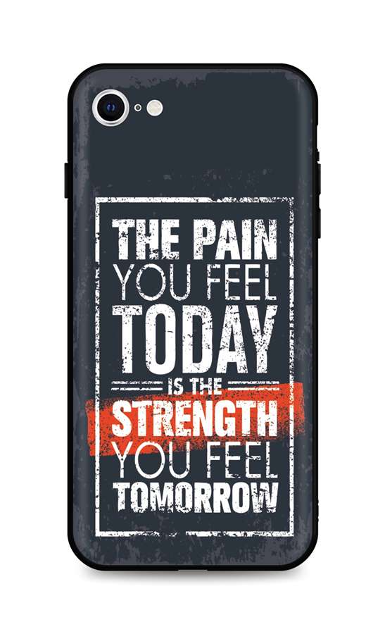 Zadní silikonový kryt DARK na iPhone SE 2020 Strength