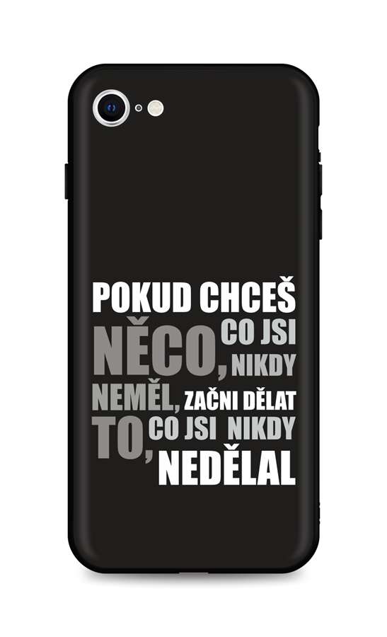 Zadní silikonový kryt DARK na iPhone SE 2020 Moto