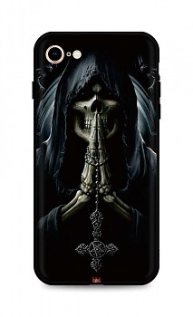Zadní silikonový kryt DARK na iPhone SE 2022 Grim Reaper