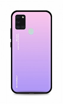 Zadní pevný kryt LUXURY na Samsung A21s duhový růžový