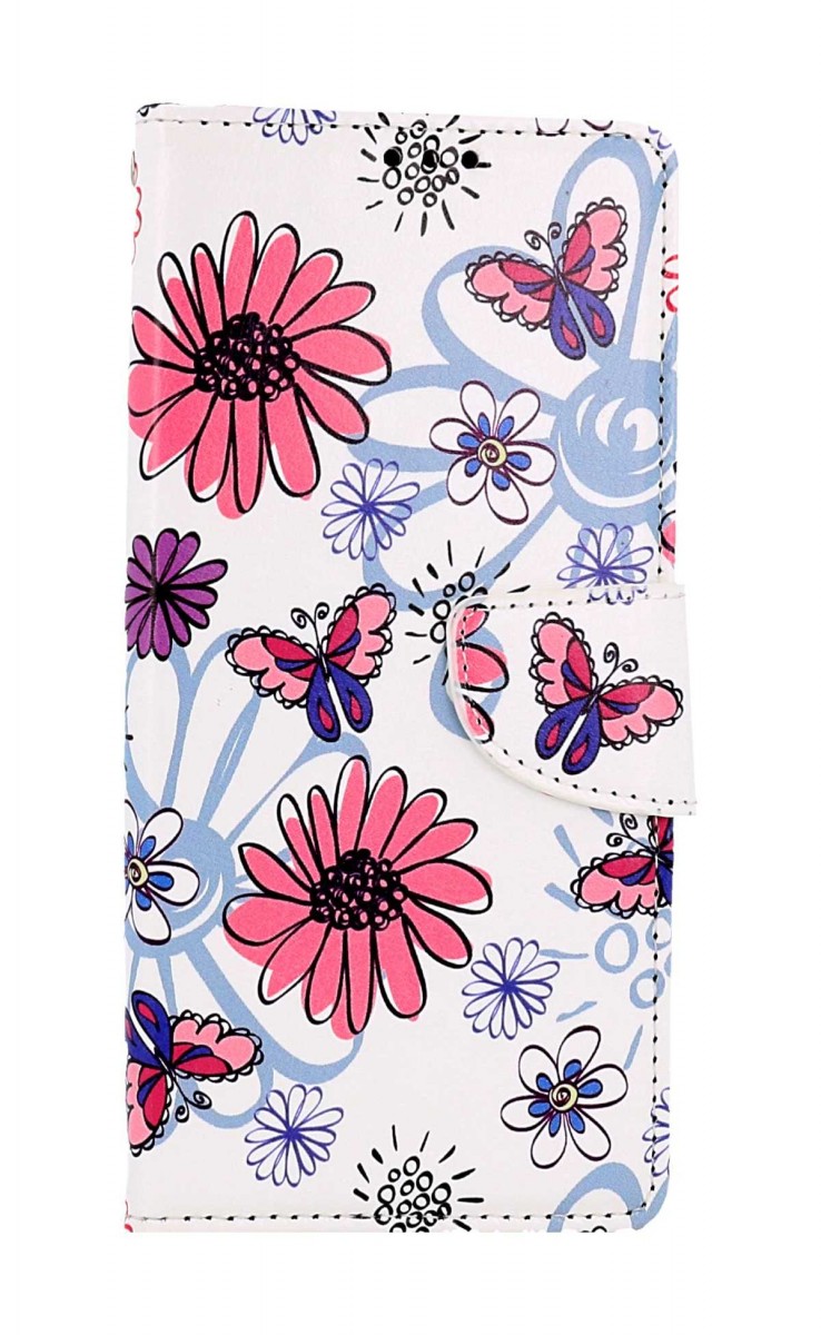 Levně Pouzdro TopQ Samsung A14 5G knížkové Flowers 94242 (kryt neboli obal na mobil Samsung A14 5G)