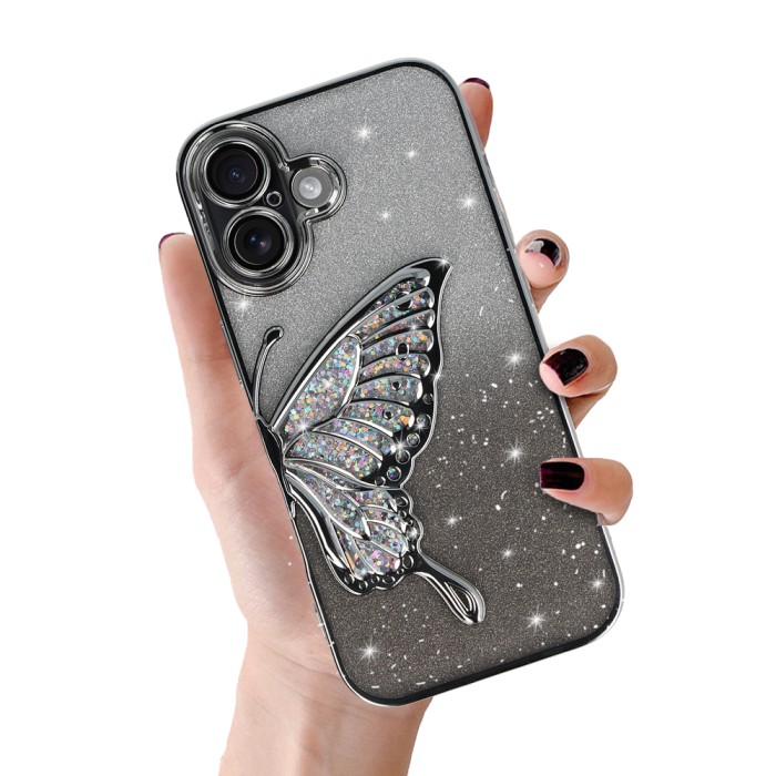 Levně Zadní kryt Tel Protect Butterfly Water pro iPhone 17 silver