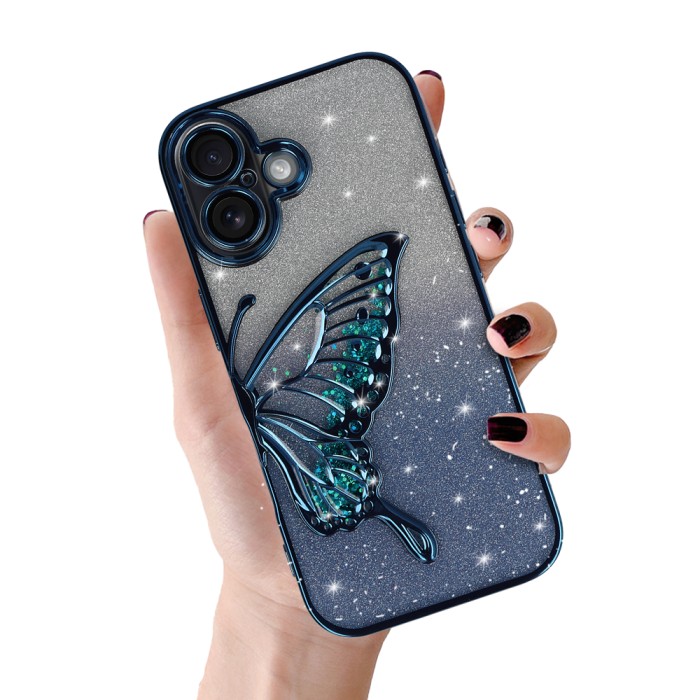 Levně Zadní kryt Tel Protect Butterfly Water pro iPhone 17 blue
