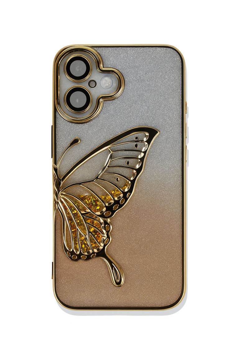 Levně Zadní kryt Tel Protect Butterfly Water pro iPhone 17 gold