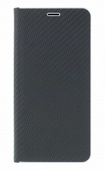 Knížkové pouzdro Luna Carbon Book na Samsung S25 Ultra černé