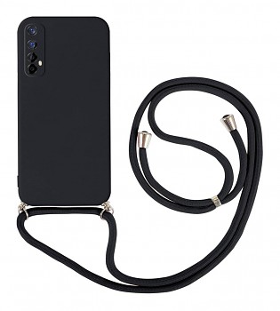 Zadní kryt na Realme 7 černý se šňůrkou