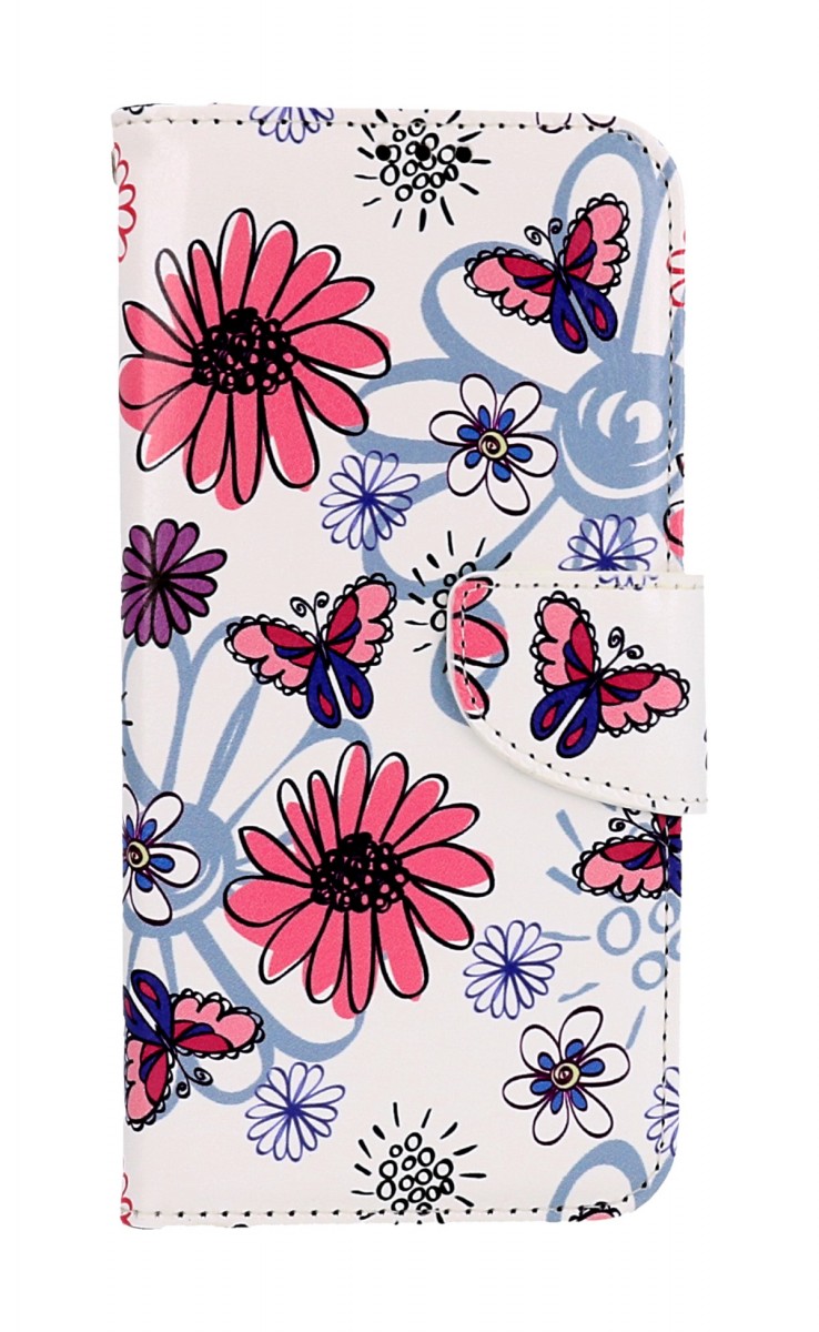 Levně Pouzdro TopQ Samsung A54 5G knížkové Flowers 94286 (kryt neboli obal na mobil Samsung A54 5G)
