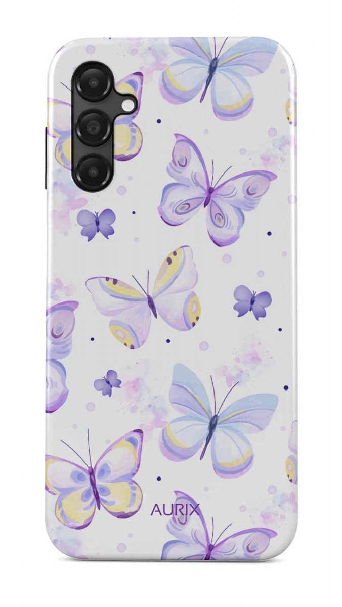 Levně Kryt AURIX Samsung A15 pevný Butterflies 134294 (pouzdro neboli obal na mobil Samsung A15)