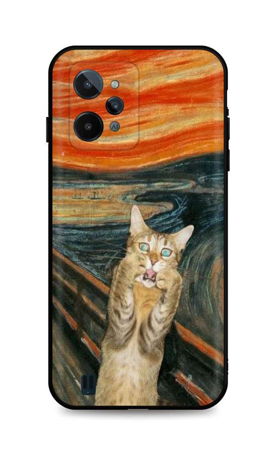 Levně Kryt TopQ Realme C31 silikon Scared Cat 74327 (pouzdro neboli obal na mobil Realme C31)