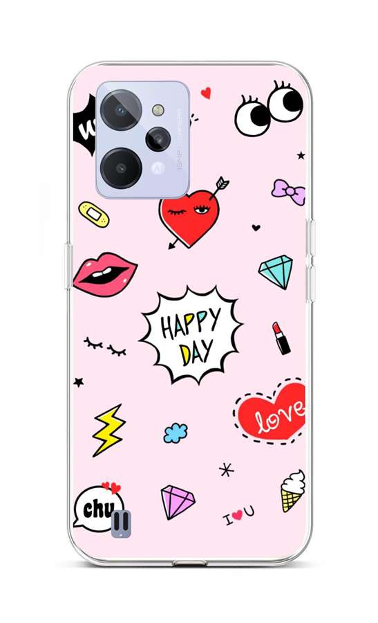 Zadní silikonový kryt na Realme C31 Happy Day