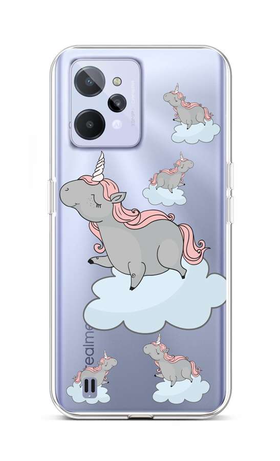 Zadní silikonový kryt na Realme C31 Grey Unicorns