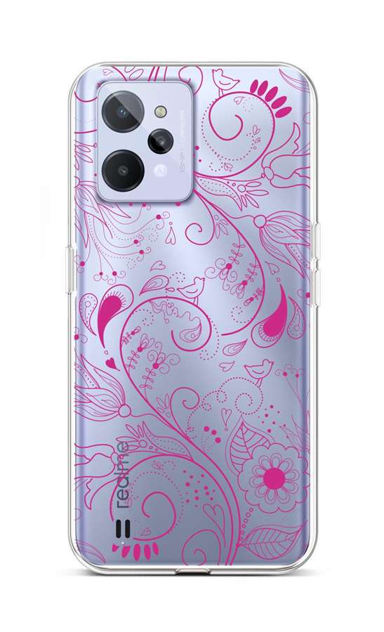 Levně Kryt TopQ Realme C31 silikon Pink Ornament 74409 (pouzdro neboli obal na mobil Realme C31)