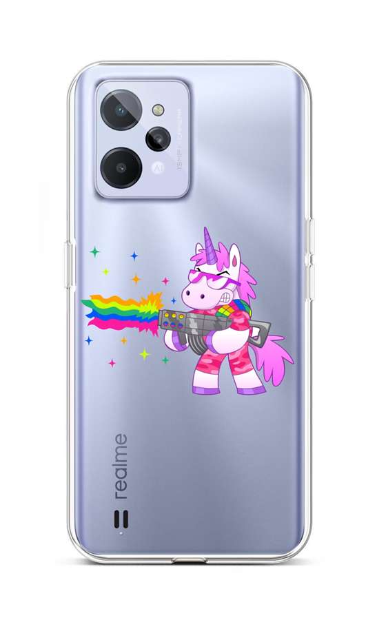 Levně Kryt TopQ Realme C31 silikon Rainbow Gun 74410 (pouzdro neboli obal na mobil Realme C31)
