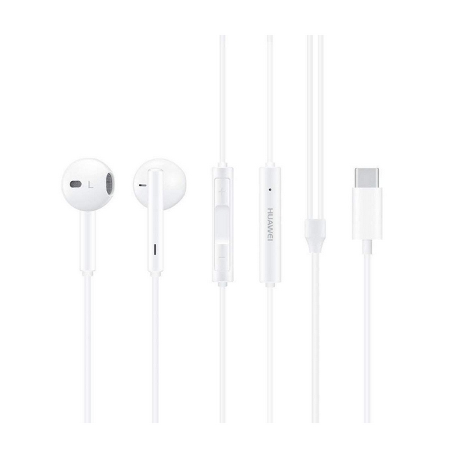Originální sluchátka Huawei CM33 s USB-C (Type-C) konektorem bílá