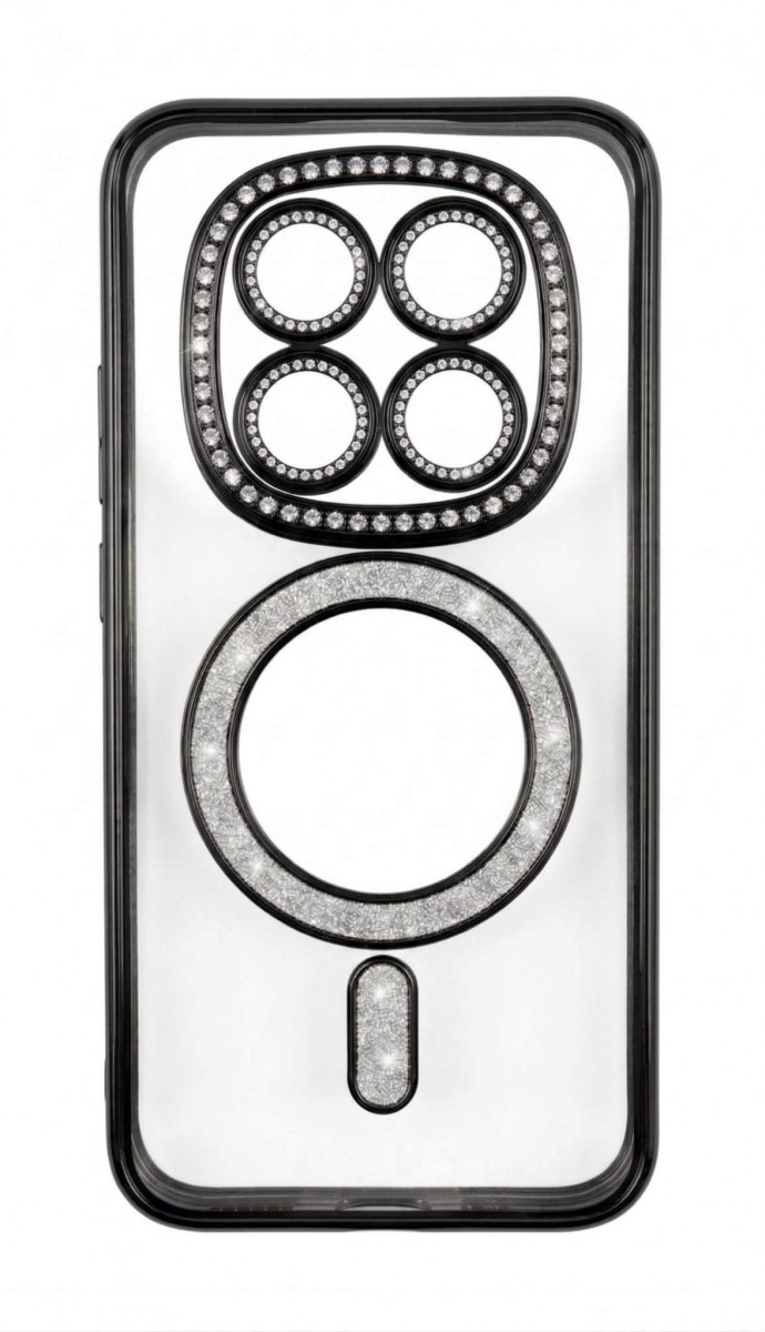 Levně Kryt Bling Magsafe pro Xiaomi Redmi Note 15 4G černý