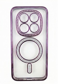 Kryt Bling Magsafe pro Xiaomi Redmi Note 15 Pro 4G fialový