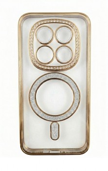 Kryt Bling Magsafe pro Xiaomi Redmi Note 15 Pro 4G zlatý