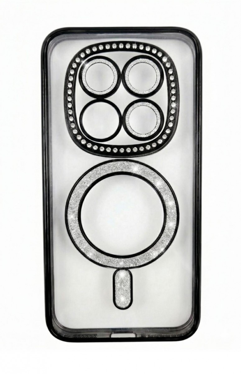 Kryt Bling Magsafe pro Xiaomi Redmi Note 15 Pro 5G černý