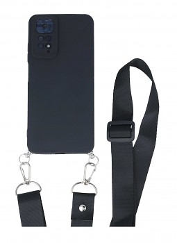 Zadní kryt Elegance na Xiaomi Redmi Note 11 černý se šňůrkou