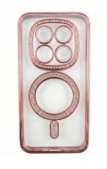 Kryt Bling Magsafe pro Xiaomi Redmi Note 15 Pro 5G růžový