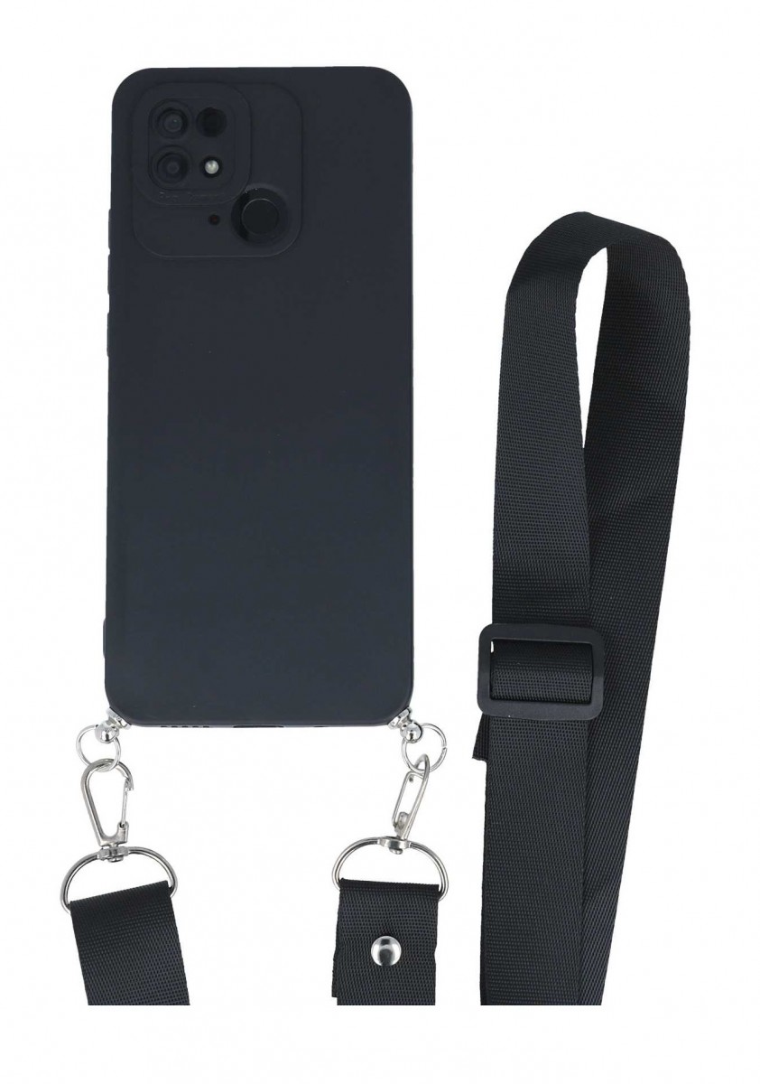 Zadní kryt Elegance na Xiaomi Redmi 10C černý se šňůrkou