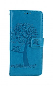 Knížkové pouzdro na Xiaomi Redmi 9 Tyrkysový strom sovičky
