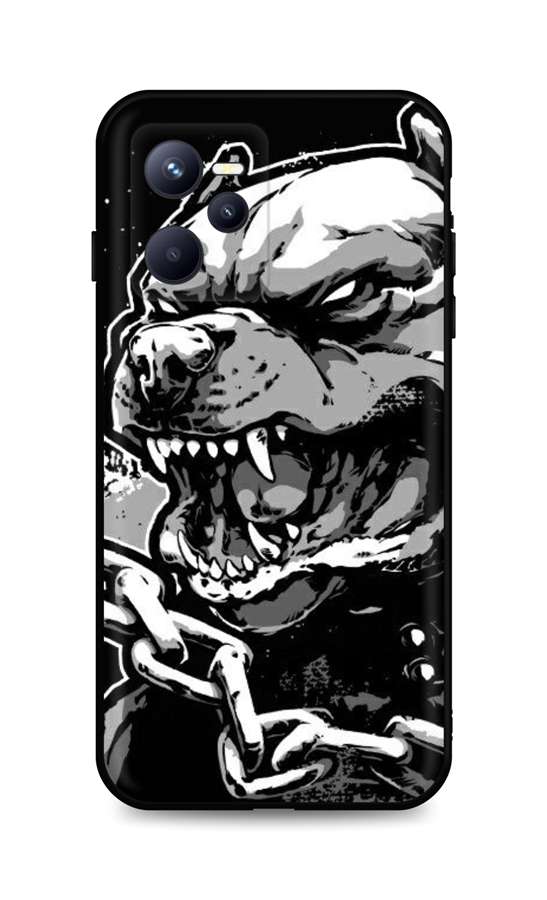 Levně Kryt TopQ Realme C35 Agressive Pitbull 74482 (pouzdro neboli obal na mobil Realme C35)