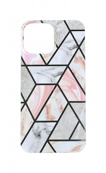 Zadní pevný kryt na iPhone 13 Pro Max Marble Pink Hex