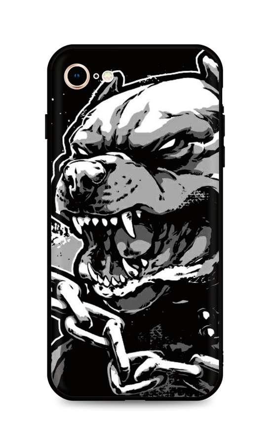 Levně Kryt TopQ iPhone SE 2022 silikon Agressive Pitbull 74498 (pouzdro neboli obal na mobil iPhone SE 2022)