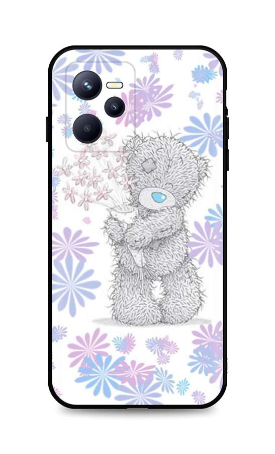 Zadní kryt DARK na Realme C35 Floral Teddy