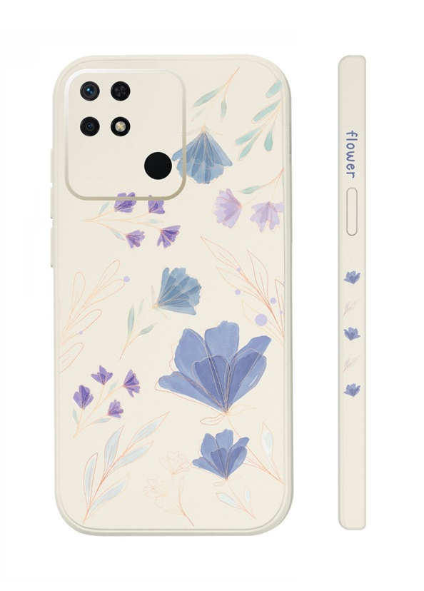 Zadní kryt na Xiaomi Redmi 10C Modré kvítky