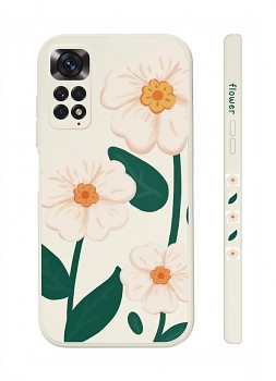 Zadní kryt na Xiaomi Redmi Note 11 Bílé květy