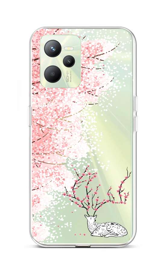 Levně Kryt TopQ Realme C35 Blooming Deer 74581 (pouzdro neboli obal na mobil Realme C35)