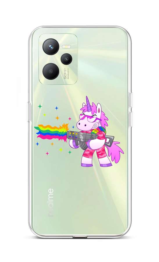 Levně Kryt TopQ Realme C35 Rainbow Gun 74587 (pouzdro neboli obal na mobil Realme C35)