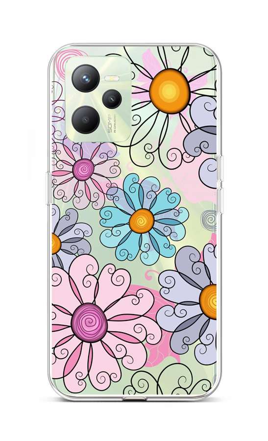 Levně Kryt TopQ Realme C35 Colorful Daisy 74608 (pouzdro neboli obal na mobil Realme C35)